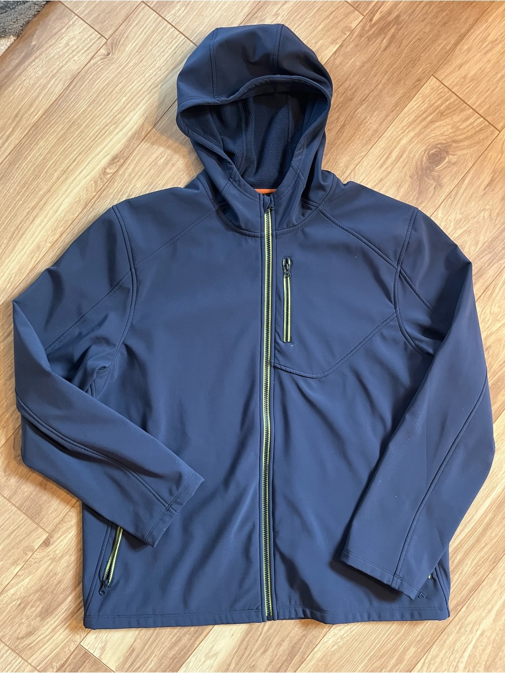 Vintage Basin + Range blue outdoor hooded jacket